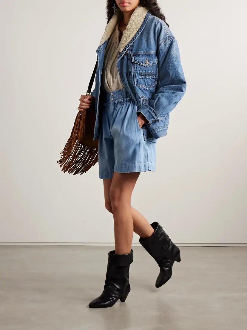 Isabel Marant Pimia Oversized Fleece-lined Padded Denim Jacket | Thumbnail 2