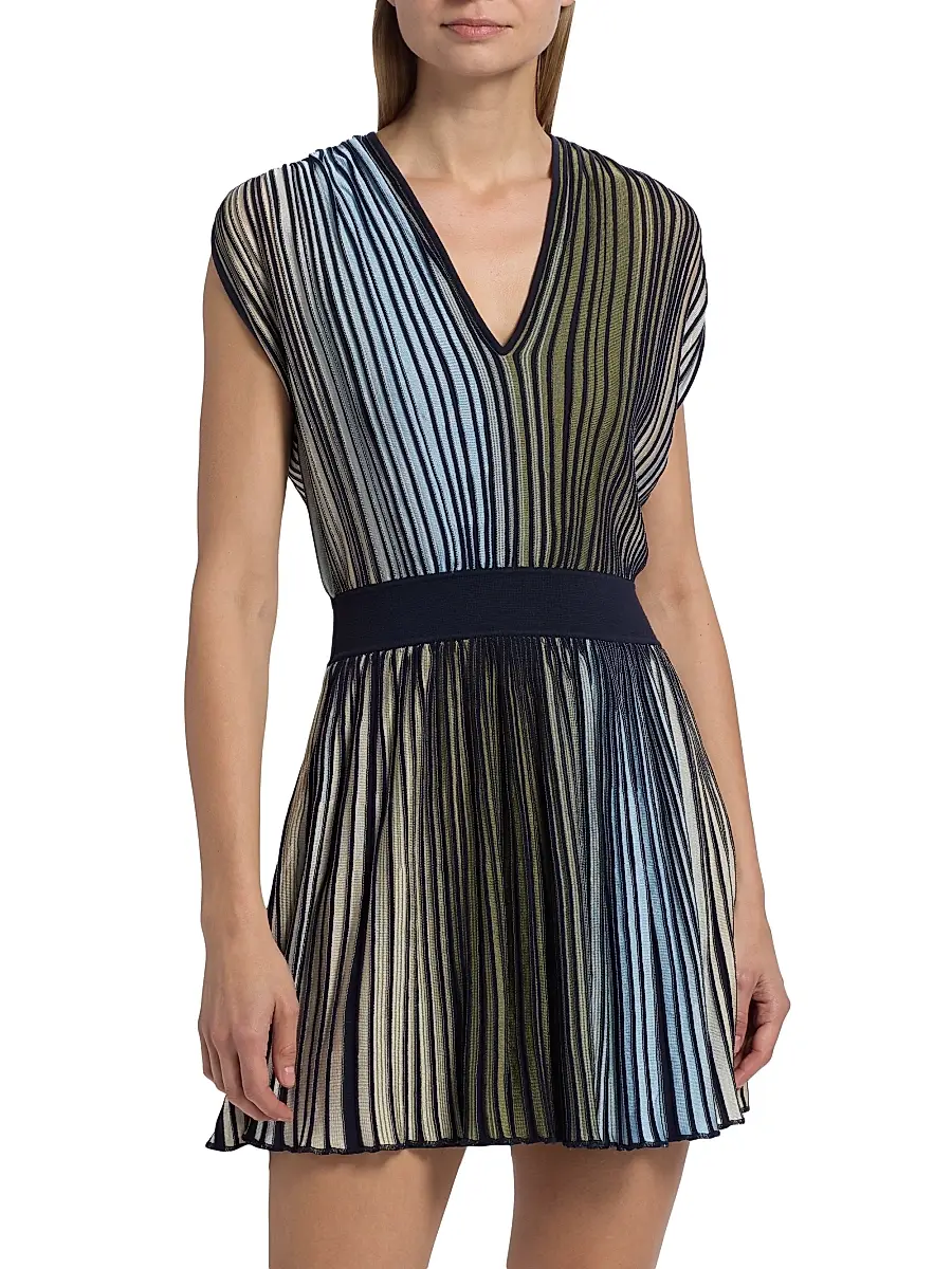 Ramy Brook Women's Marisol Striped V-Neck Minidress | Thumbnail 3 Ramy Brook Women's Marisol Striped V-Neck Minidress | Thumbnail 3