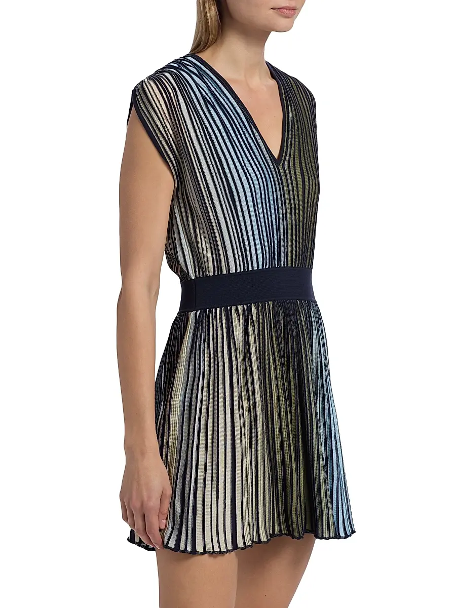 Ramy Brook Women's Marisol Striped V-Neck Minidress | Thumbnail 4 Ramy Brook Women's Marisol Striped V-Neck Minidress | Thumbnail 4