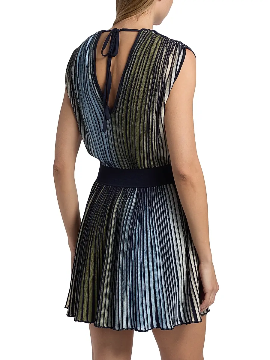 Ramy Brook Women's Marisol Striped V-Neck Minidress | Thumbnail 5 Ramy Brook Women's Marisol Striped V-Neck Minidress | Thumbnail 5