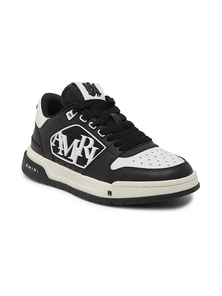 AMIRI Women's Leather Logo Platform Sneakers | Thumbnail 2