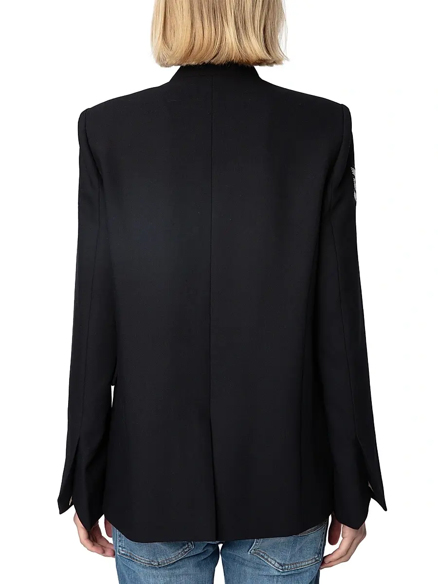 Zadig & Voltaire Women's Embellished Structured Blazer - Encre | Thumbnail 5 Zadig & Voltaire Women's Embellished Structured Blazer - Encre | Thumbnail 5