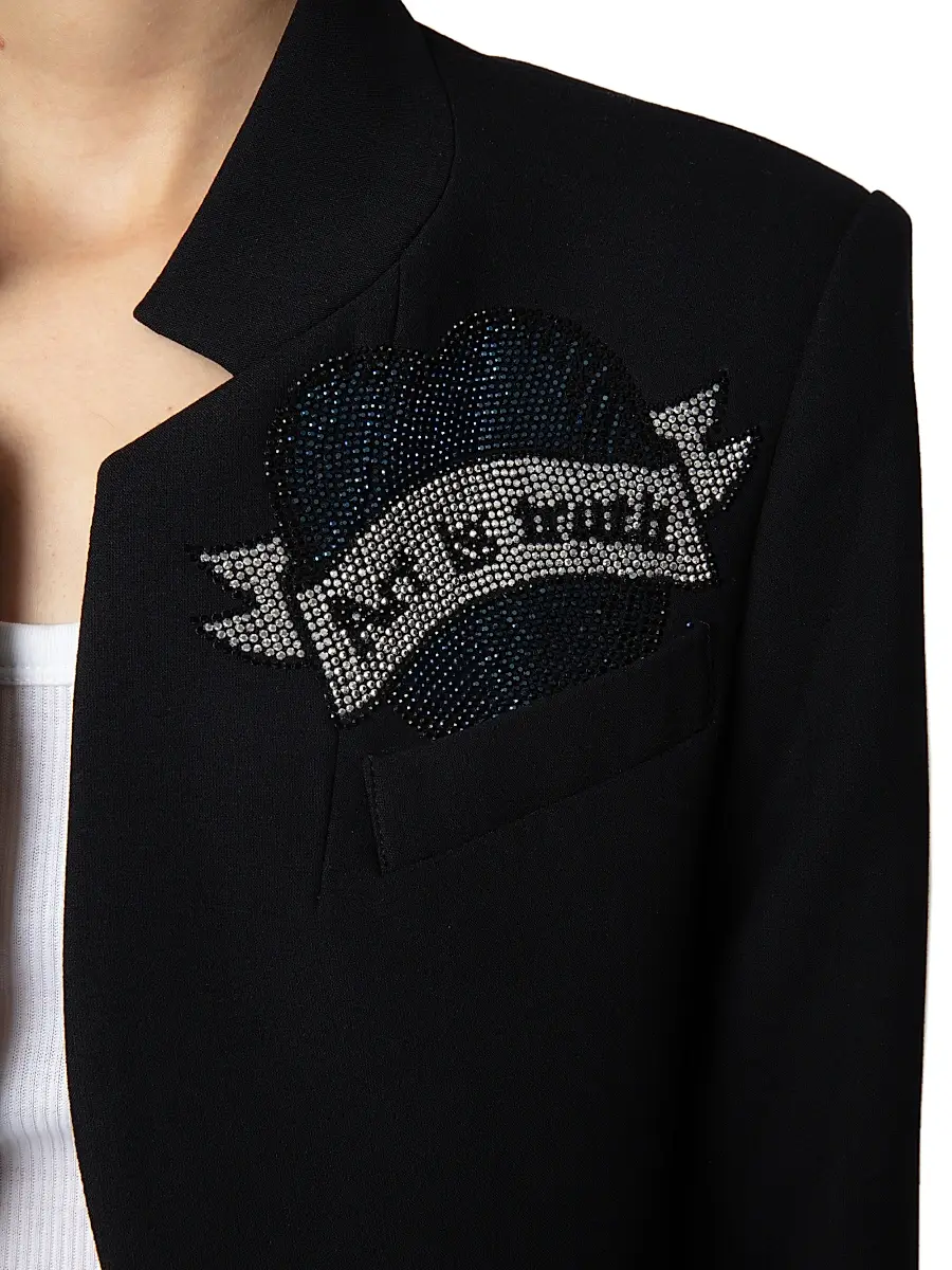 Zadig & Voltaire Women's Embellished Structured Blazer - Encre | Thumbnail 6 Zadig & Voltaire Women's Embellished Structured Blazer - Encre | Thumbnail 6