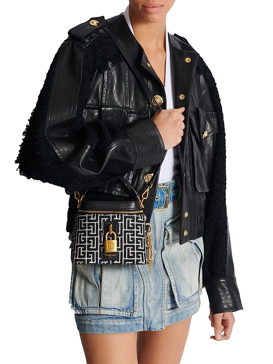 Balmain Women's Pulse Monogram Vanity Bag - Ivoire Noir | Thumbnail 3 Balmain Women's Pulse Monogram Vanity Bag - Ivoire Noir | Thumbnail 3