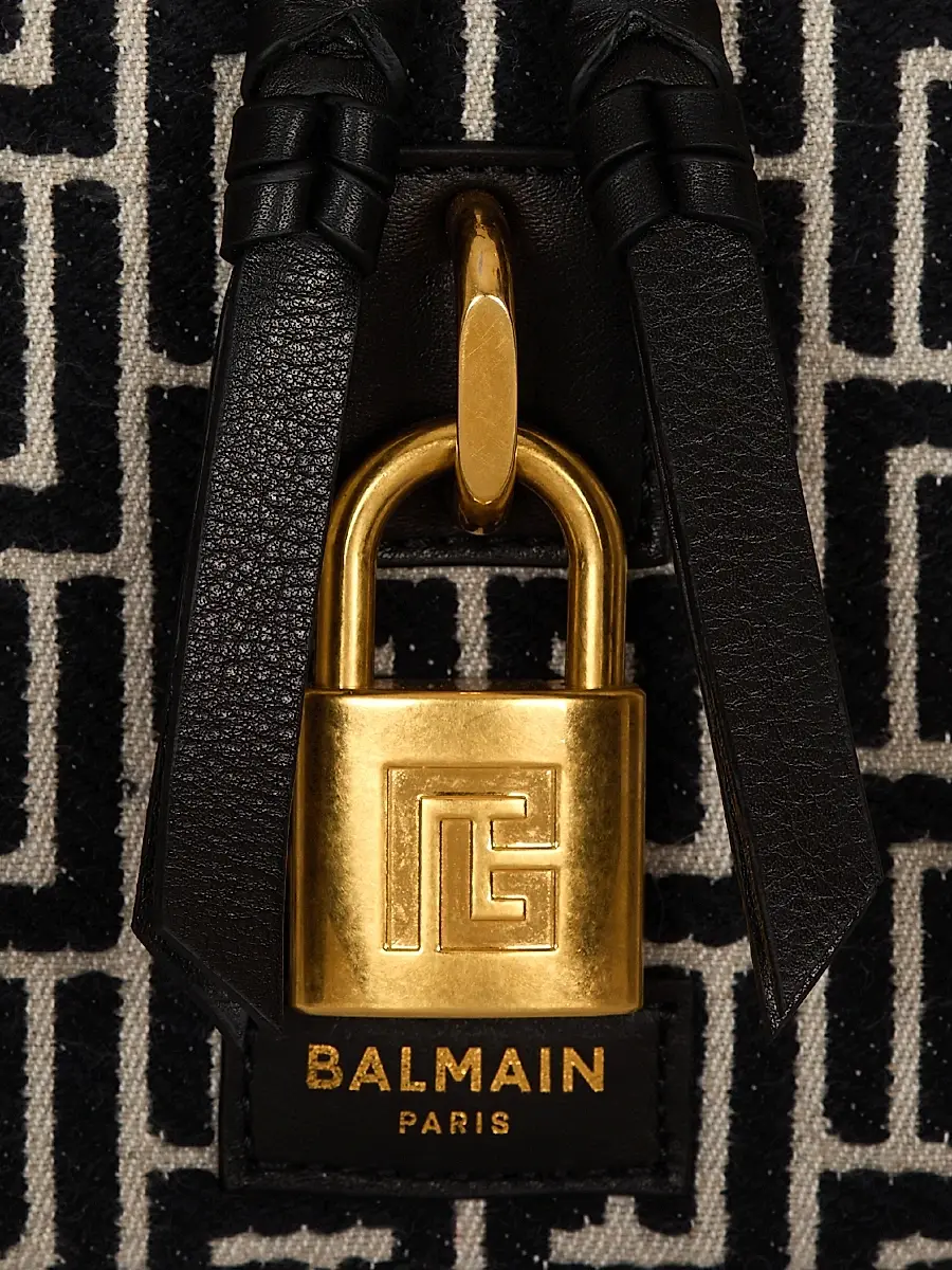 Balmain Women's Pulse Monogram Vanity Bag - Ivoire Noir | Thumbnail 8 Balmain Women's Pulse Monogram Vanity Bag - Ivoire Noir | Thumbnail 8