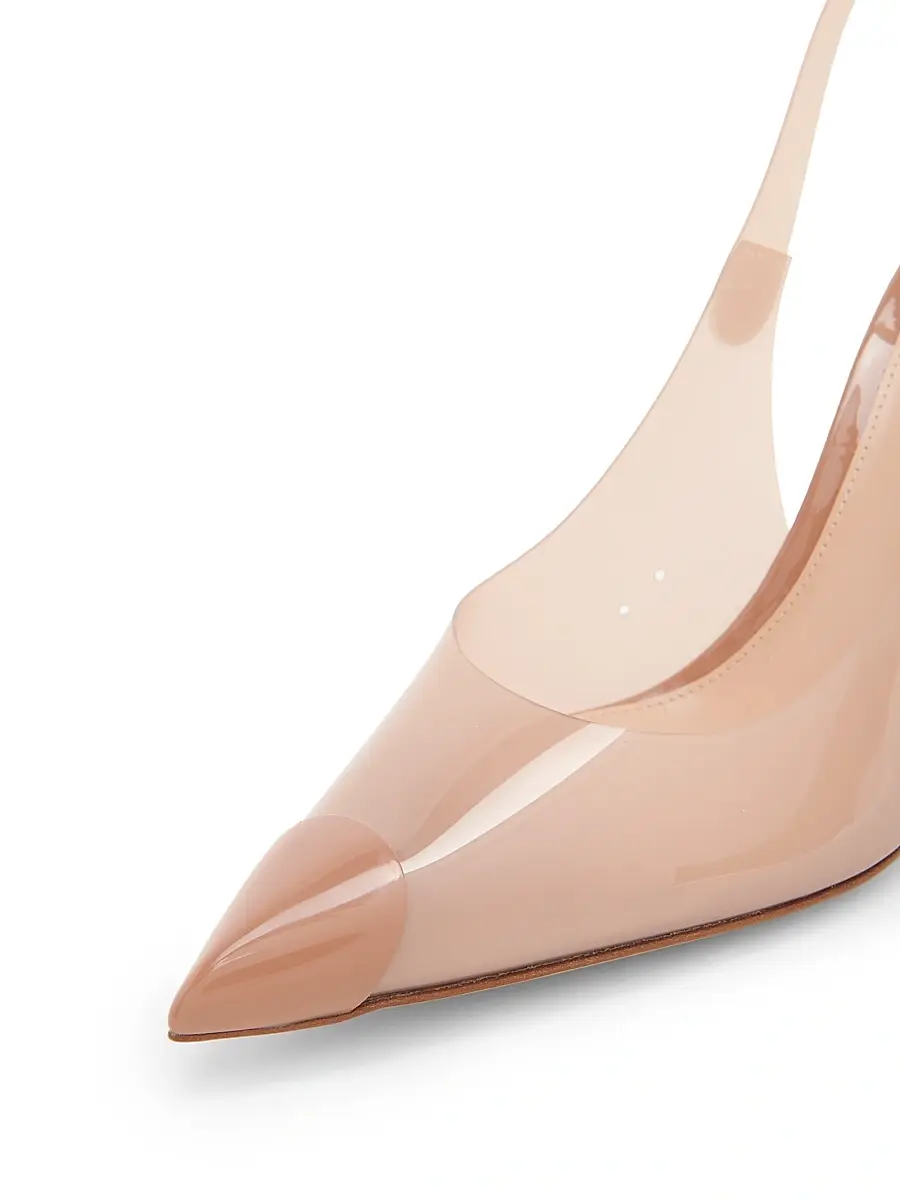Gianvito Rossi Women's 85MM Cap-Toe Slingback Pumps | Thumbnail 5