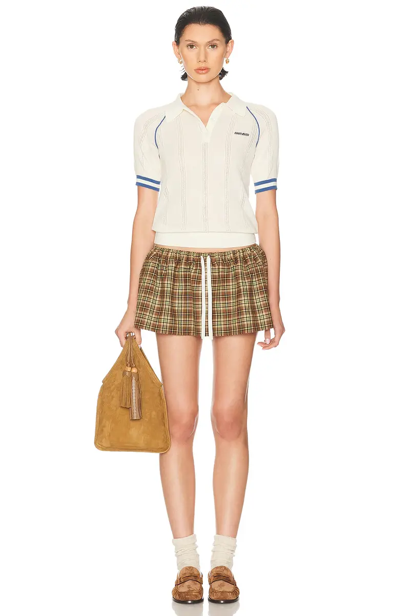 Miu Miu Short Sleeve Sweater | Thumbnail 4 Miu Miu Short Sleeve Sweater | Thumbnail 4