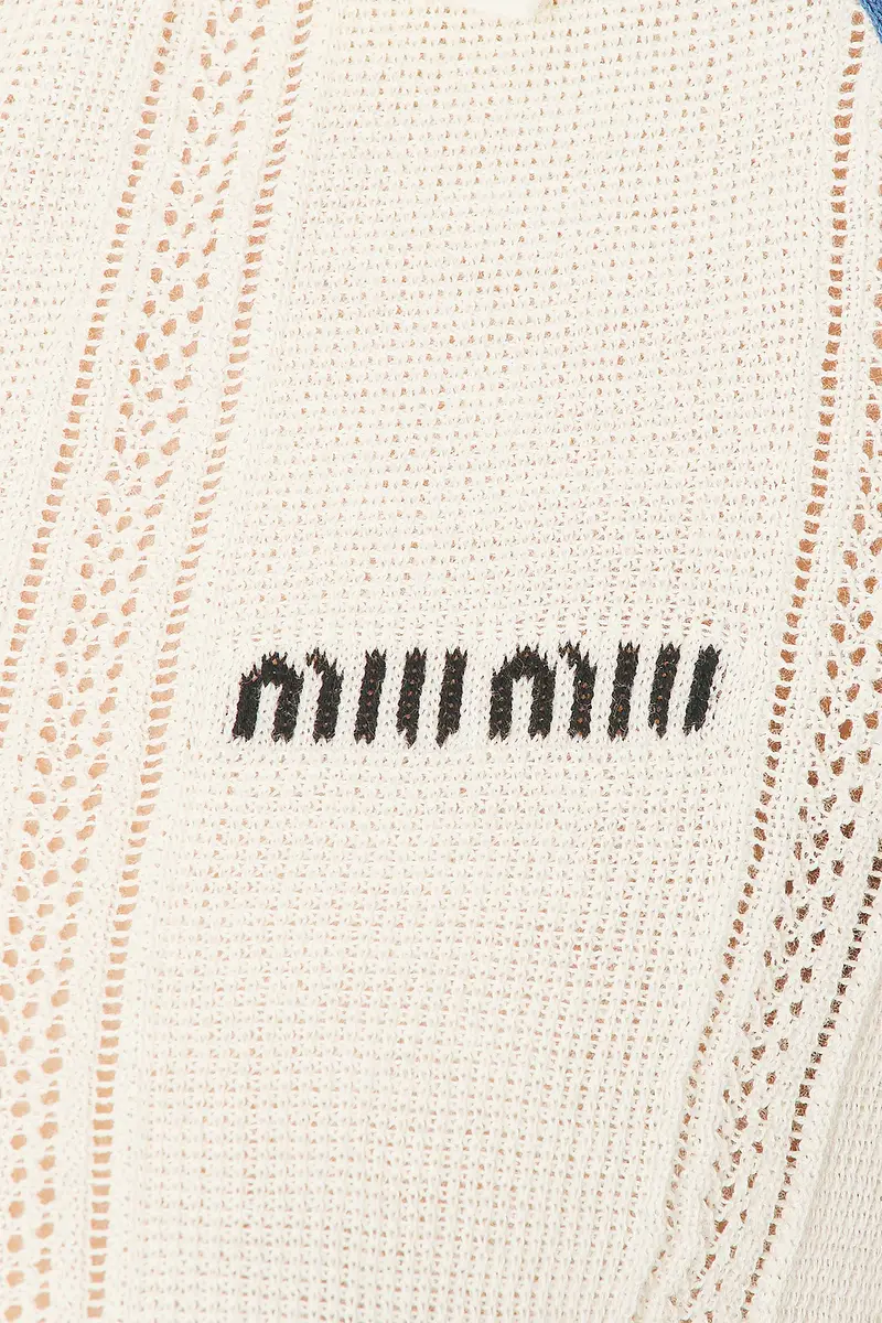 Miu Miu Short Sleeve Sweater | Thumbnail 5 Miu Miu Short Sleeve Sweater | Thumbnail 5