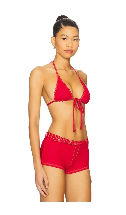 Frankies Bikinis Paradise Denim Bikini Top | Thumbnail 2