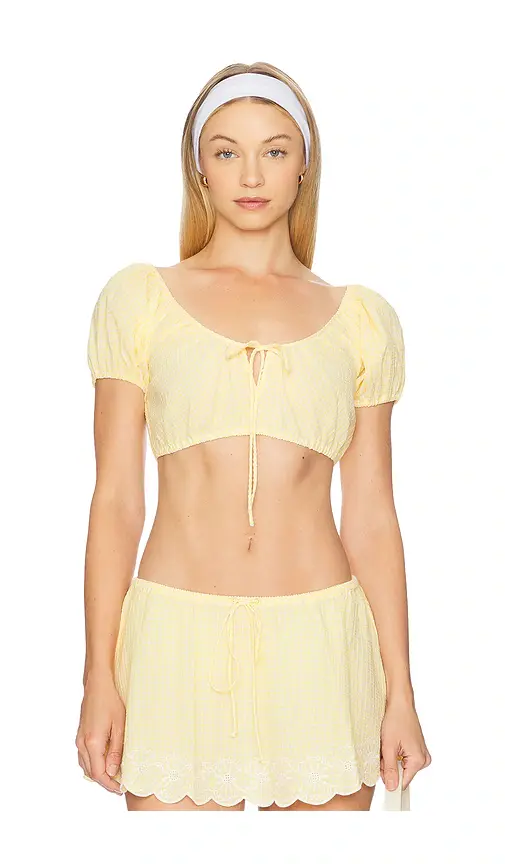 GUIZIO Ravello Gingham Top | Image 1 GUIZIO Ravello Gingham Top | Image 1