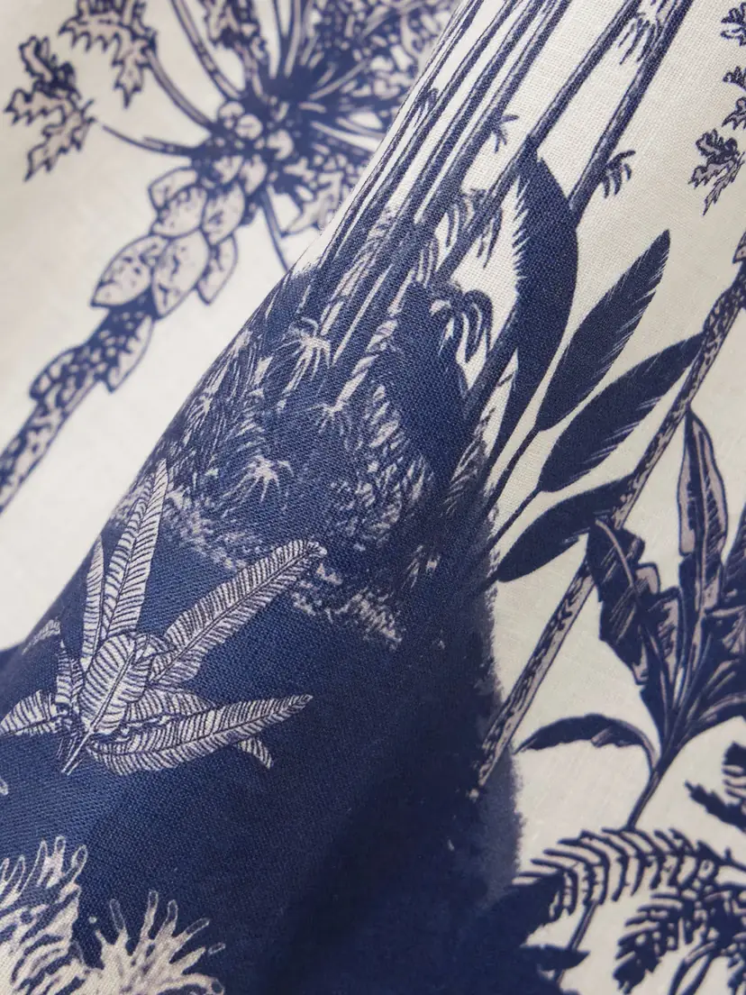 ANDRES OTALORA Tres Pm Printed Linen Mini Dress | Thumbnail 4