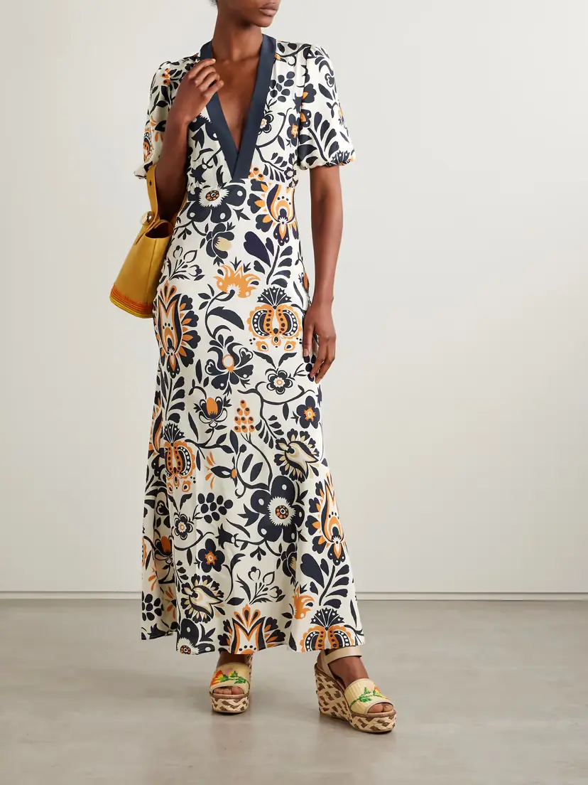 La DoubleJ Marlene Printed Silk-crepe Maxi Dress | Thumbnail 2
