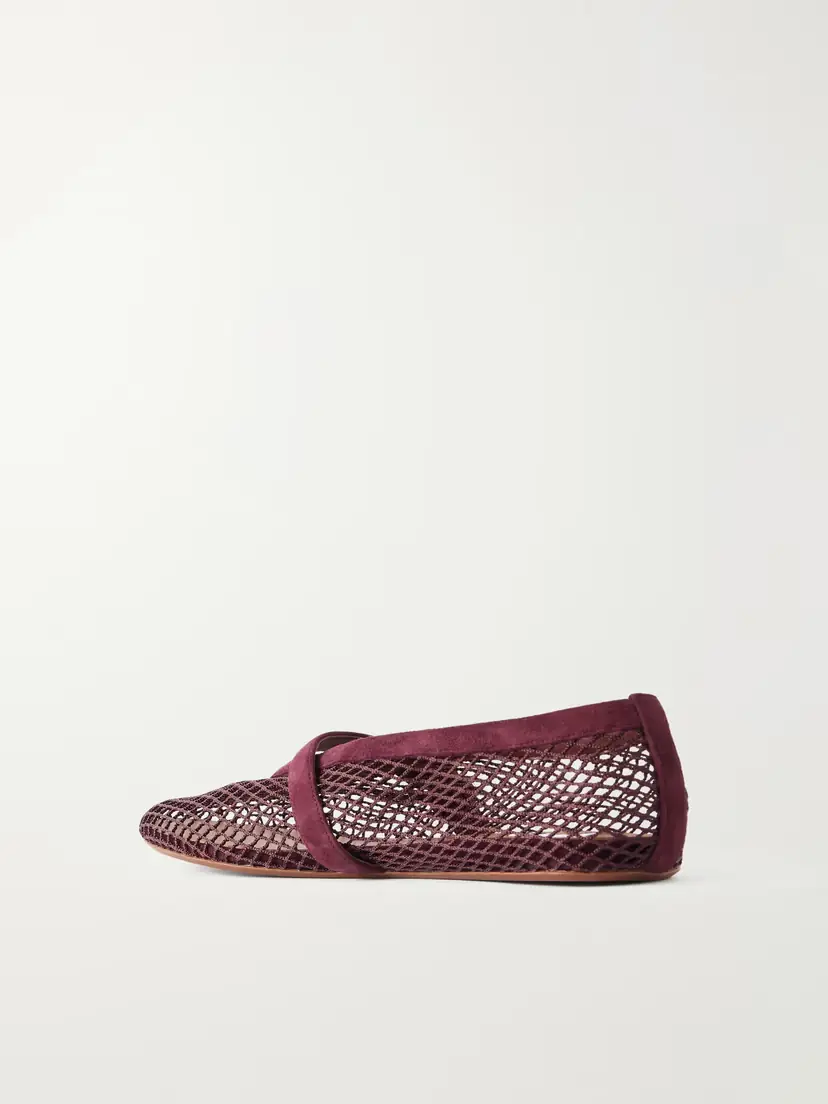 Alaïa Patent Leather-trimmed Mesh Ballet Flats | Thumbnail 3 Alaïa Patent Leather-trimmed Mesh Ballet Flats | Thumbnail 3