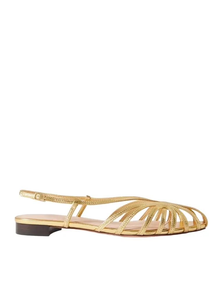 Loeffler Randall Devon Metallic Leather Sandals