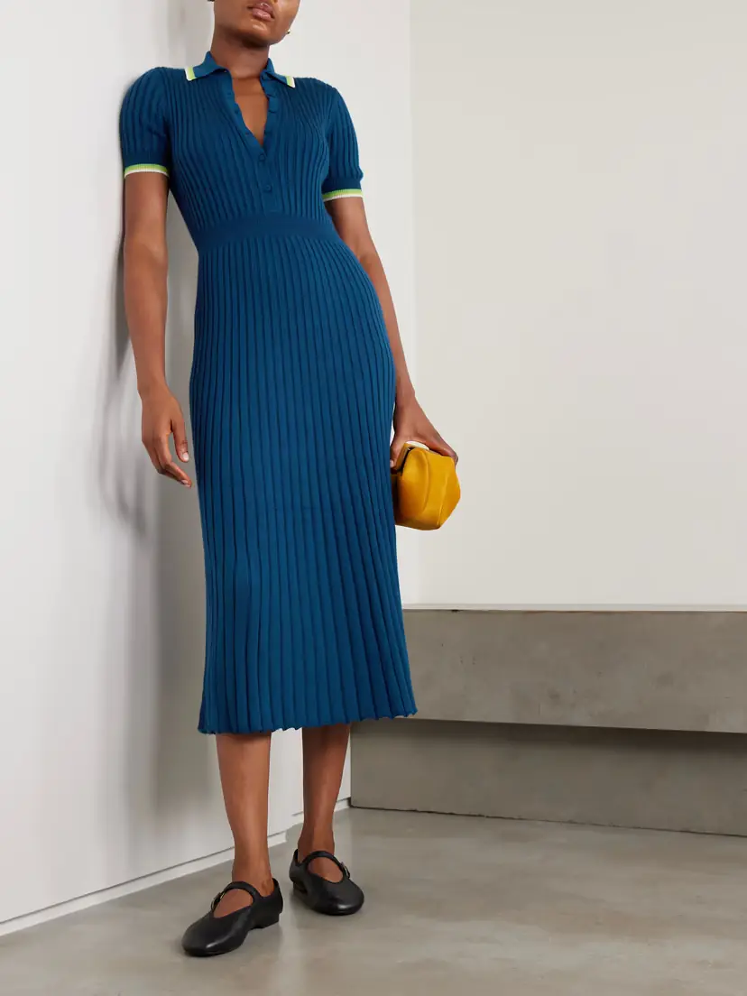 Gabriela Hearst Eyot Ribbed Silk And Cashmere-blend Midi Dress | Thumbnail 2