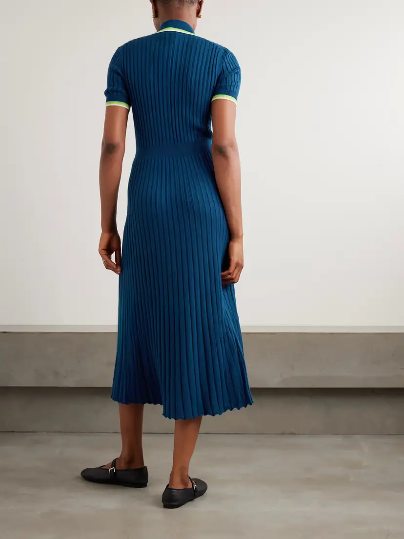 Gabriela Hearst Eyot Ribbed Silk And Cashmere-blend Midi Dress | Thumbnail 3