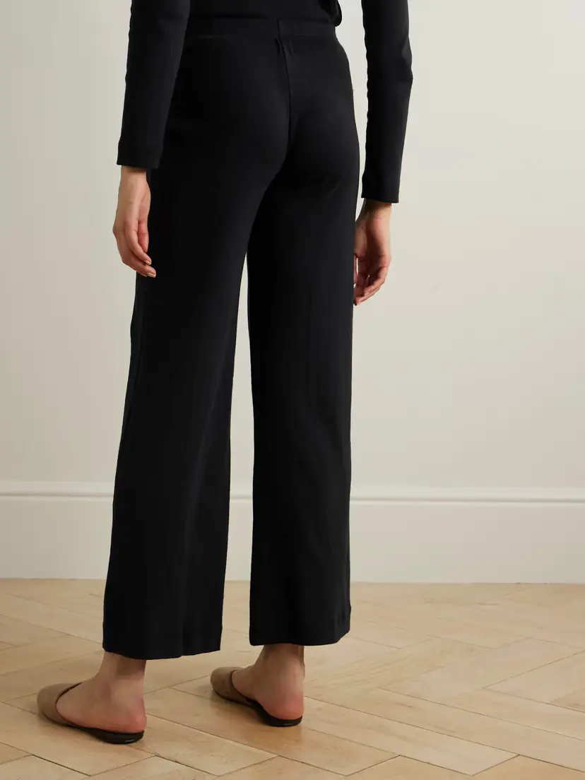 LESET Boxer Pointelle-knit Cotton Wide-leg Pants | Thumbnail 4 LESET Boxer Pointelle-knit Cotton Wide-leg Pants | Thumbnail 4