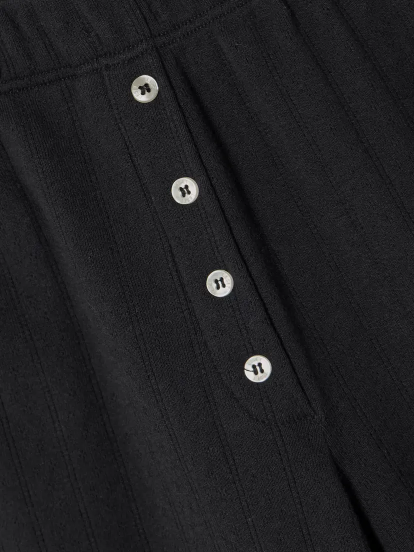 LESET Boxer Pointelle-knit Cotton Wide-leg Pants | Thumbnail 5 LESET Boxer Pointelle-knit Cotton Wide-leg Pants | Thumbnail 5