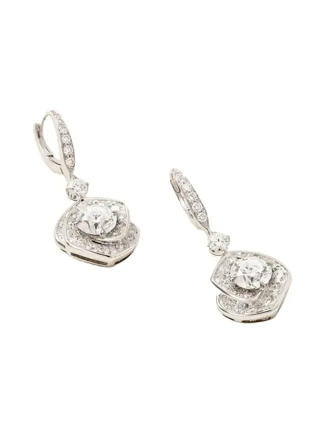 Frozen Kiss Drop 18-karat White Gold Diamond Earrings Frozen Kiss Drop 18-karat White Gold Diamond Earrings