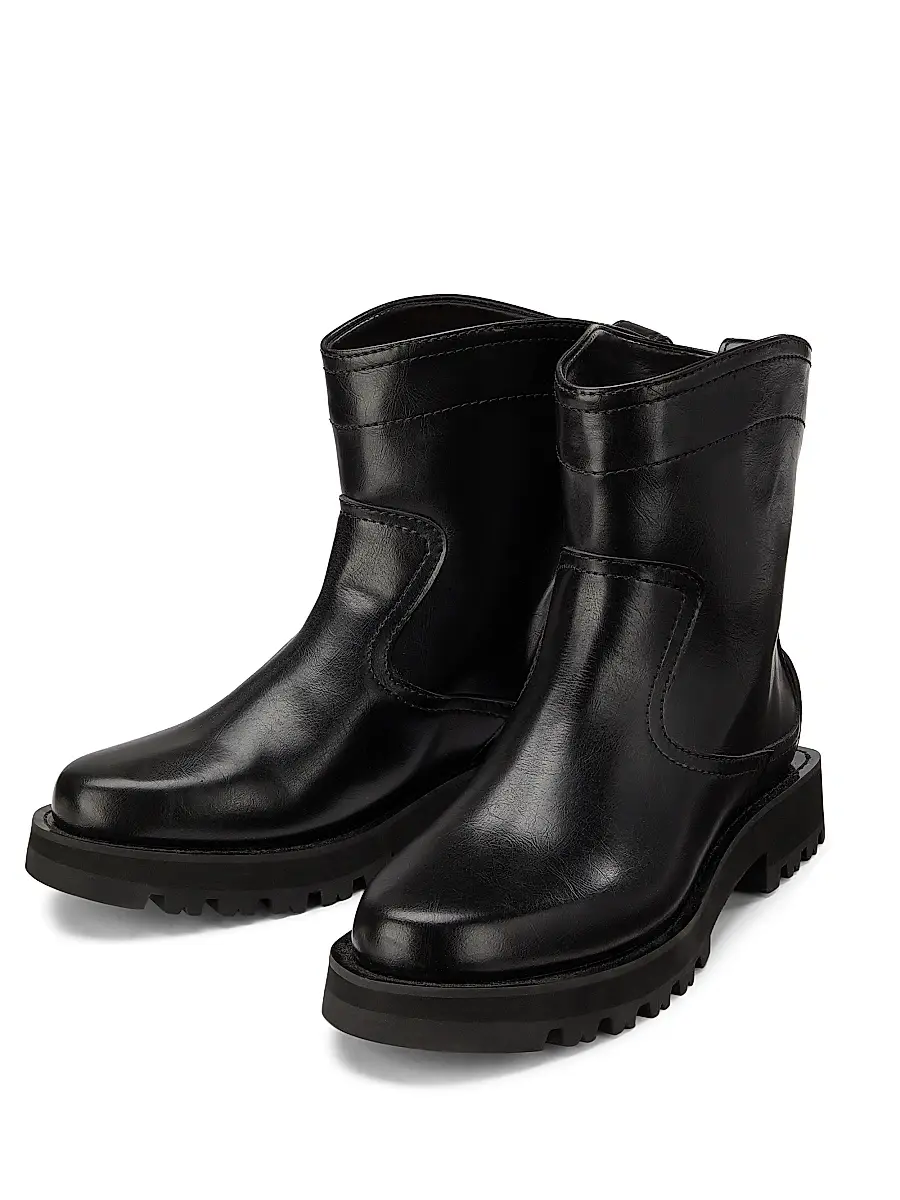 Ganni Women's Studs Crinkle Faux-Leather Ankle Boots | Thumbnail 2 Ganni Women's Studs Crinkle Faux-Leather Ankle Boots | Thumbnail 2