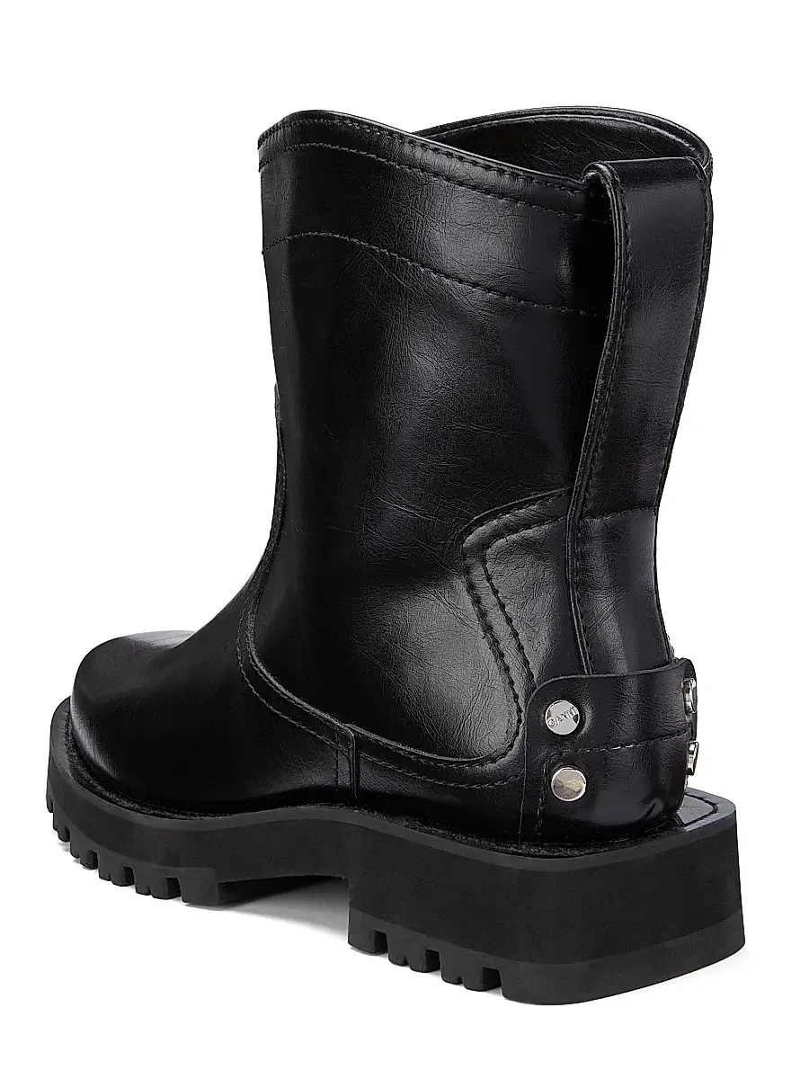 Ganni Women's Studs Crinkle Faux-Leather Ankle Boots | Thumbnail 3 Ganni Women's Studs Crinkle Faux-Leather Ankle Boots | Thumbnail 3