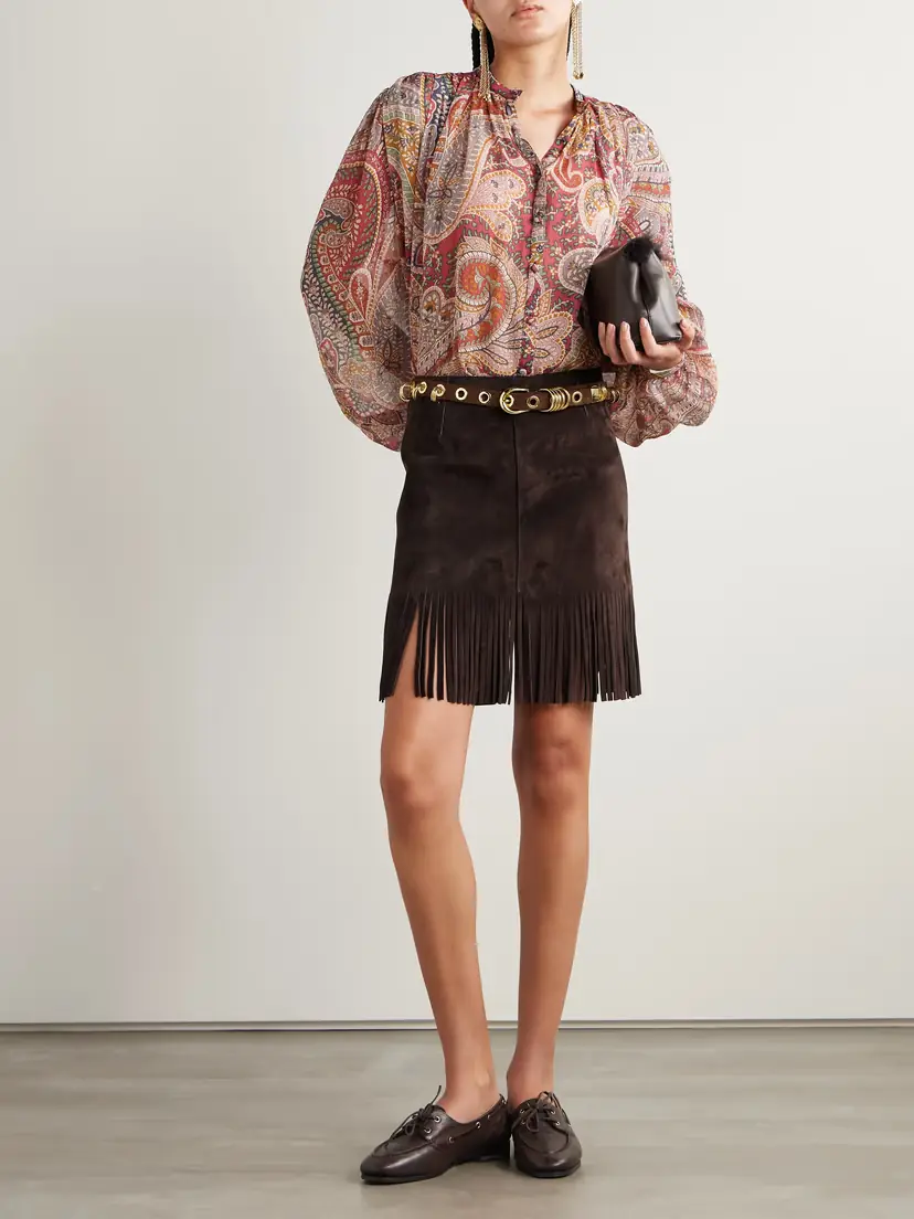 Etro Fringed Suede Mini Skirt | Thumbnail 2 Etro Fringed Suede Mini Skirt | Thumbnail 2