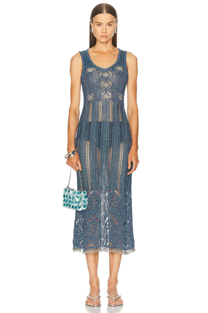 Rabanne Crochet Lurex Dress