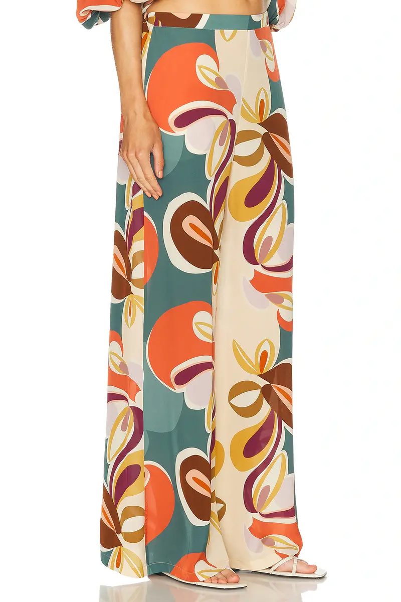 ADRIANA DEGREAS Organic Floral Wide Leg Pant | Thumbnail 2