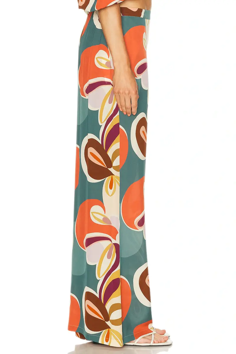 ADRIANA DEGREAS Organic Floral Wide Leg Pant | Thumbnail 3