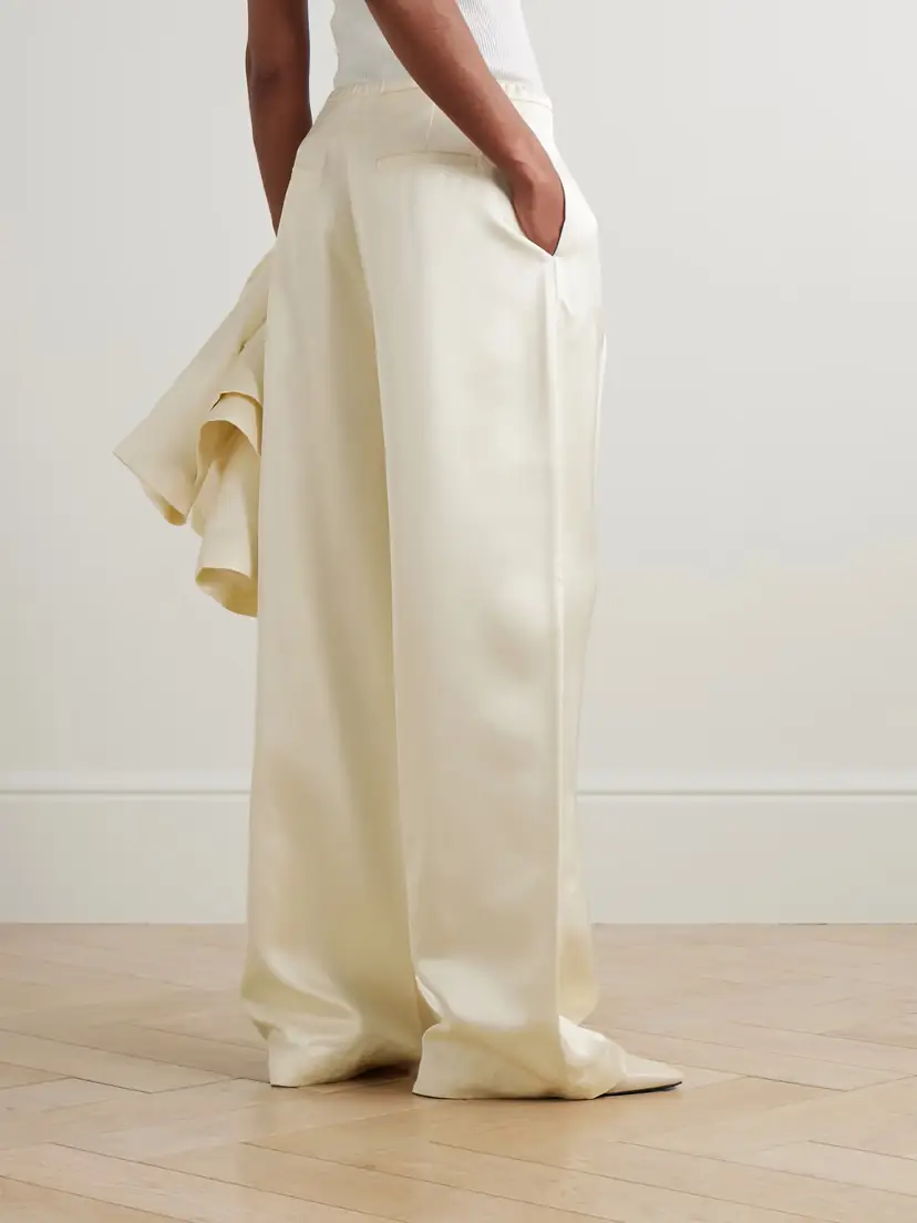RÓHE Pleated Satin Wide-leg Pants | Thumbnail 4 RÓHE Pleated Satin Wide-leg Pants | Thumbnail 4