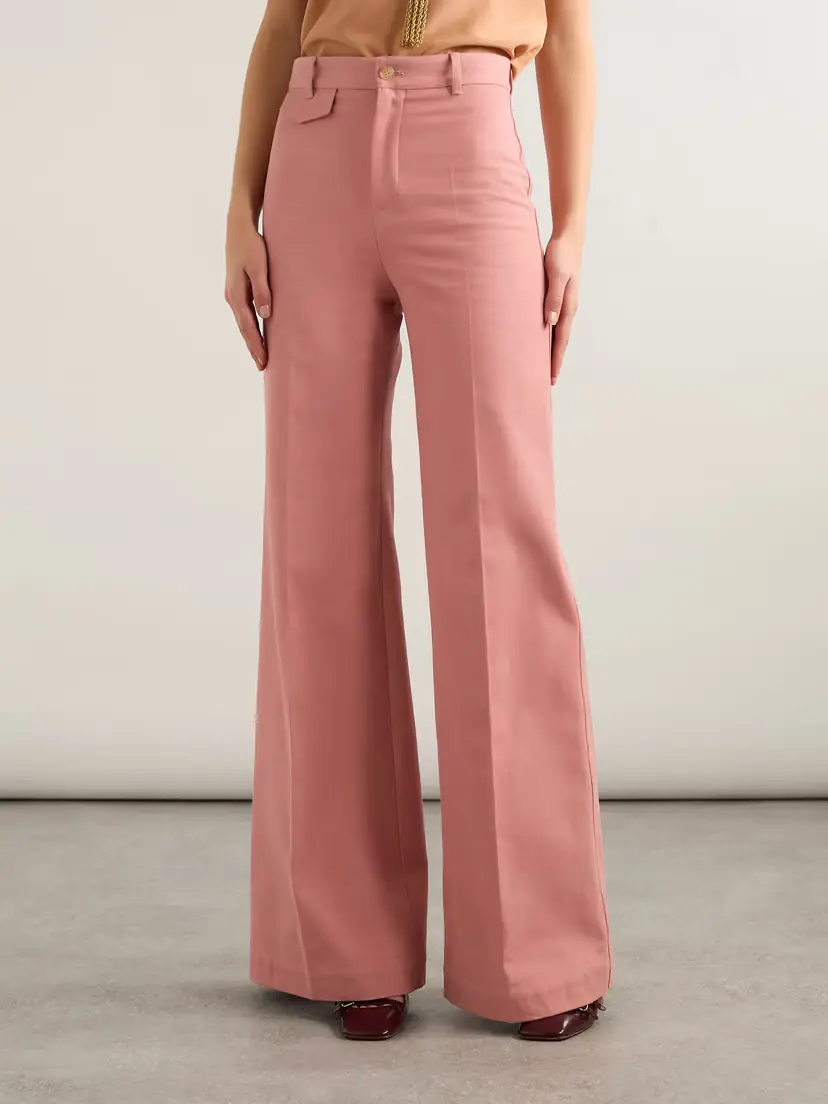Chloé Organic Cotton-canvas Wide-leg Trousers | Thumbnail 3 Chloé Organic Cotton-canvas Wide-leg Trousers | Thumbnail 3