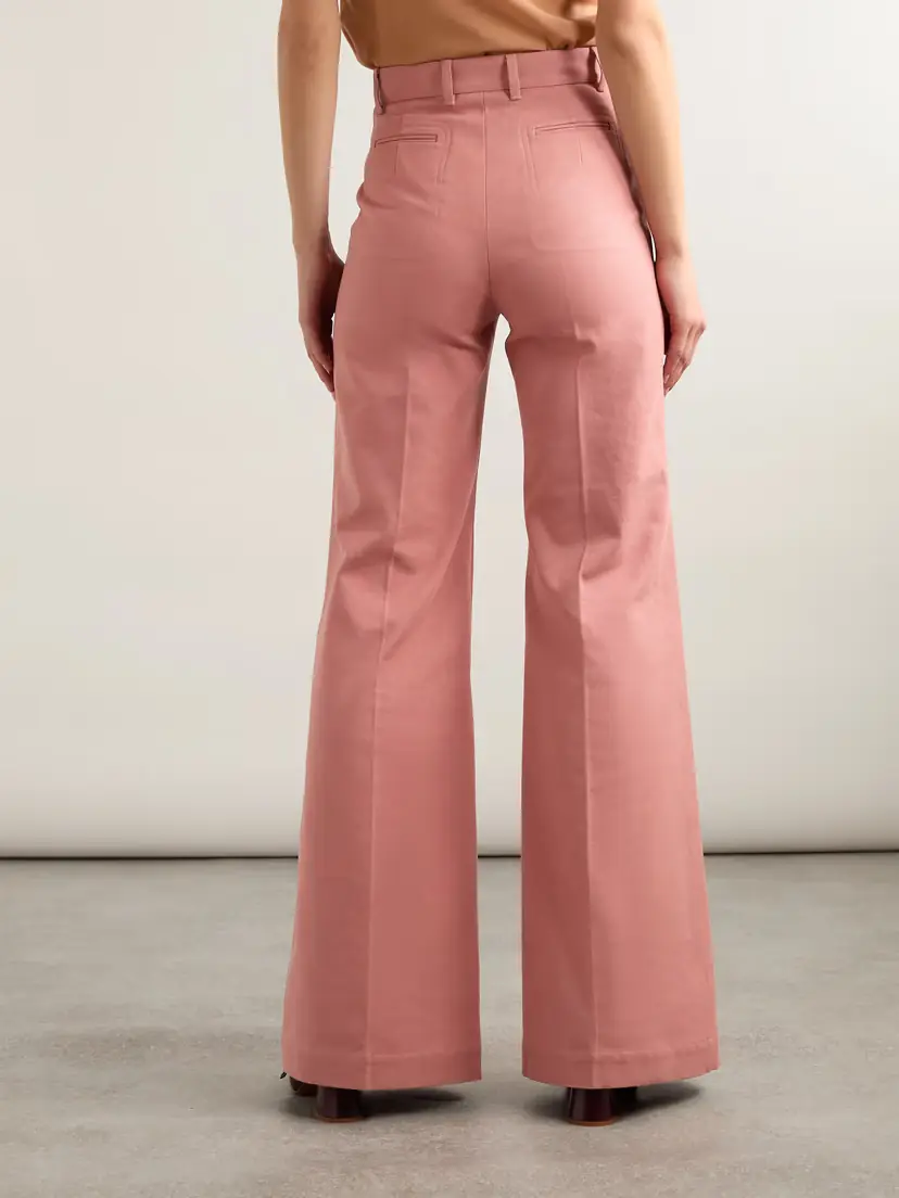 Chloé Organic Cotton-canvas Wide-leg Trousers | Thumbnail 4 Chloé Organic Cotton-canvas Wide-leg Trousers | Thumbnail 4