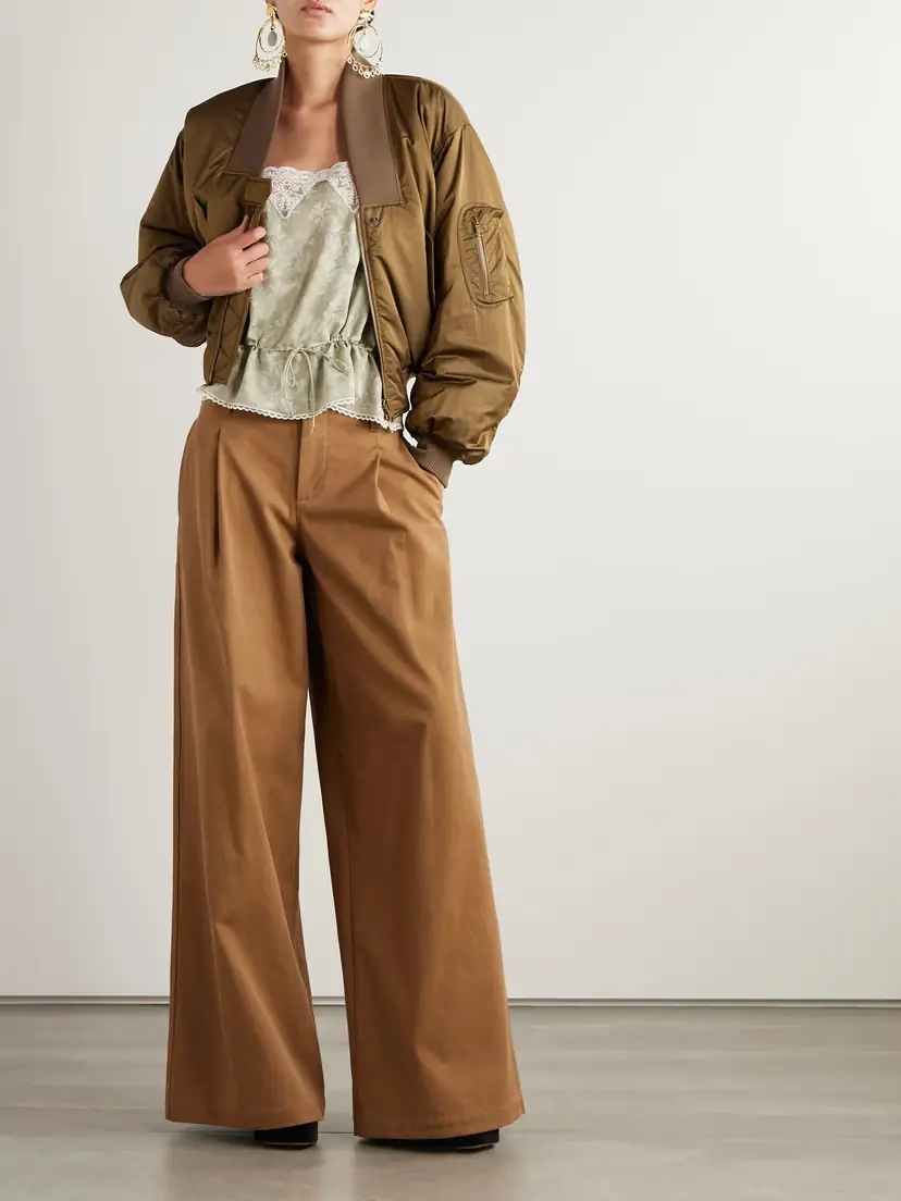 Chloé Cropped Shell Bomber Jacket | Thumbnail 2 Chloé Cropped Shell Bomber Jacket | Thumbnail 2
