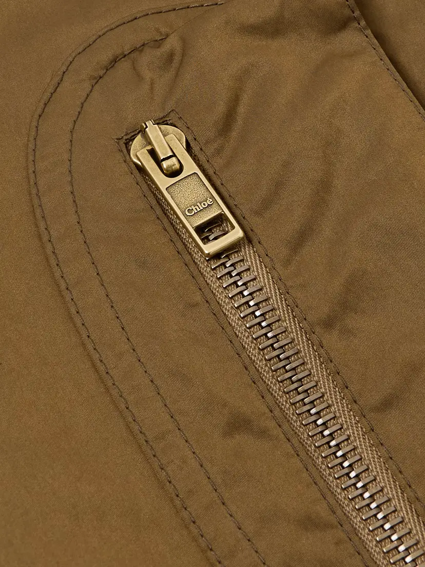 Chloé Cropped Shell Bomber Jacket | Thumbnail 5 Chloé Cropped Shell Bomber Jacket | Thumbnail 5