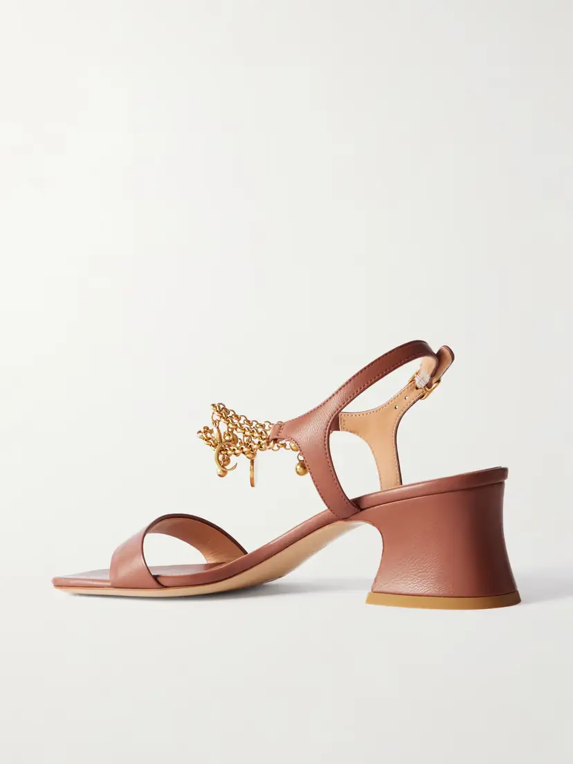 Chloé Embellished Leather Sandals | Thumbnail 3