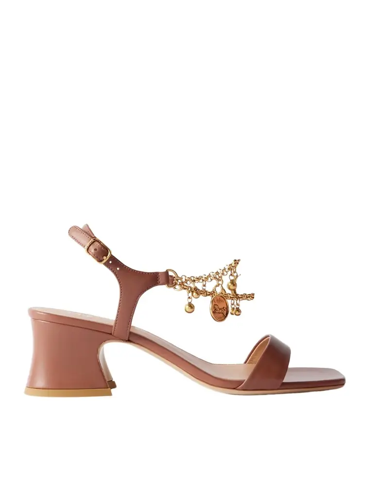 Chloé Embellished Leather Sandals