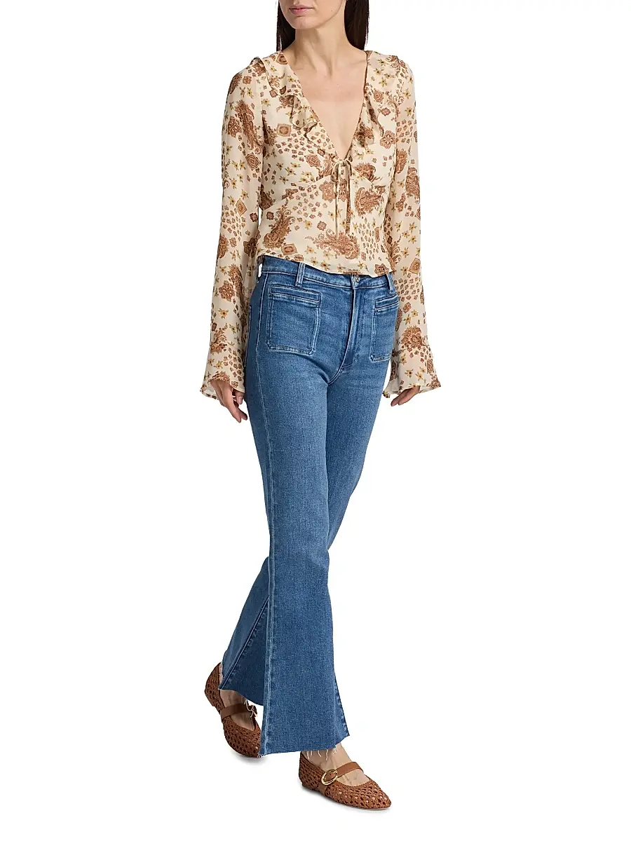 PAIGE Women's Delamar Paisley Silk Blouse | Thumbnail 2 PAIGE Women's Delamar Paisley Silk Blouse | Thumbnail 2