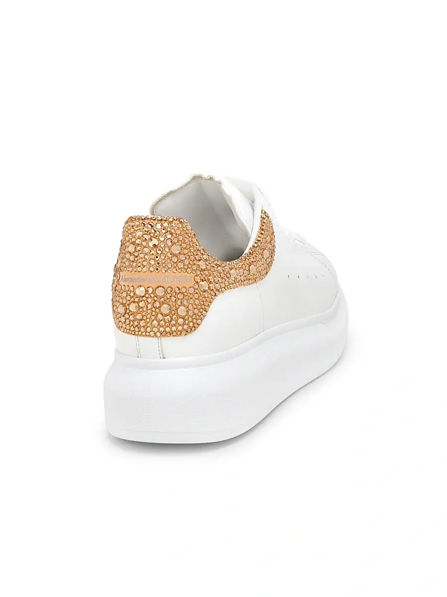 Alexander McQueen Women's Leather Oversized Low-Top Sneakers | Thumbnail 3 Alexander McQueen Women's Leather Oversized Low-Top Sneakers | Thumbnail 3