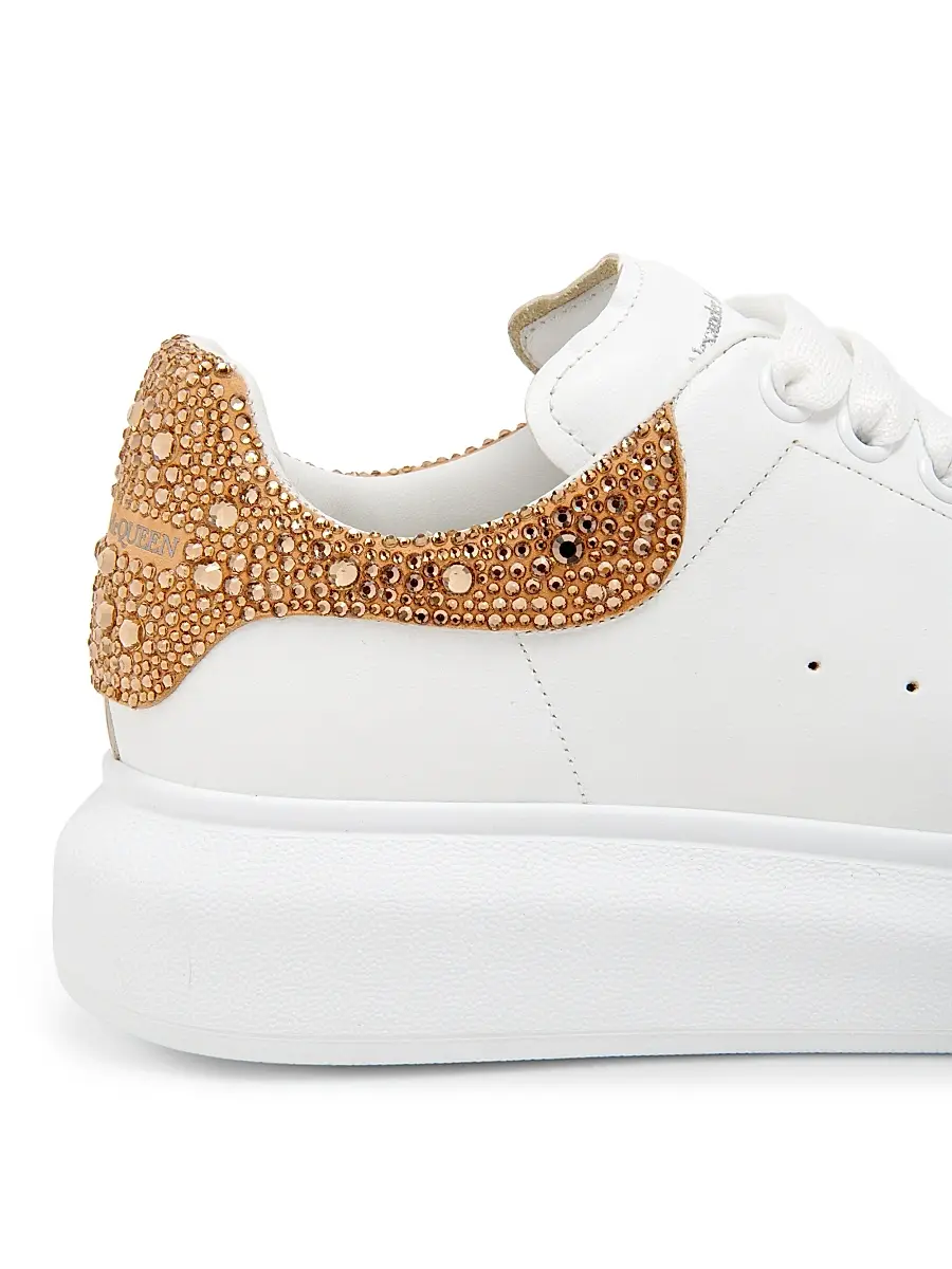 Alexander McQueen Women's Leather Oversized Low-Top Sneakers | Thumbnail 5 Alexander McQueen Women's Leather Oversized Low-Top Sneakers | Thumbnail 5