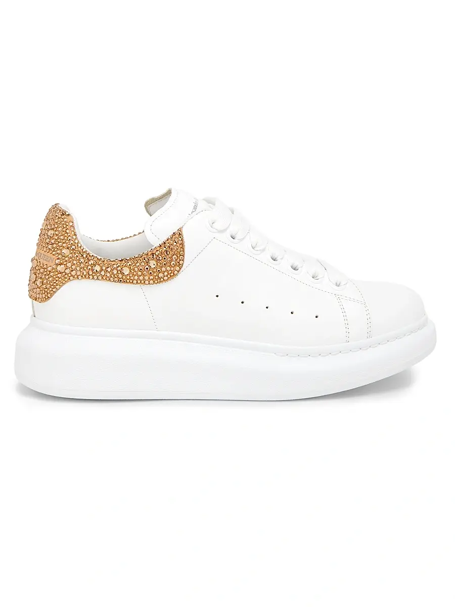 Alexander McQueen Women's Leather Oversized Low-Top Sneakers