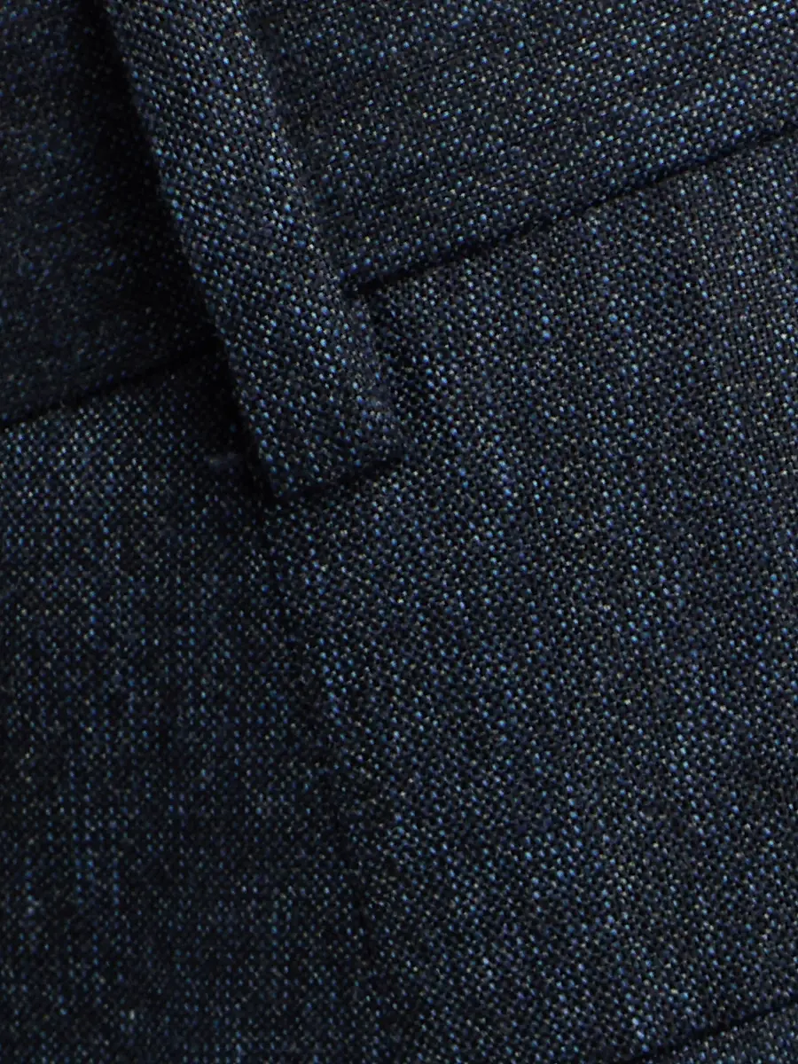 Emporio Armani Men's Flat Front Wool-Cotton Trousers | Thumbnail 7 Emporio Armani Men's Flat Front Wool-Cotton Trousers | Thumbnail 7