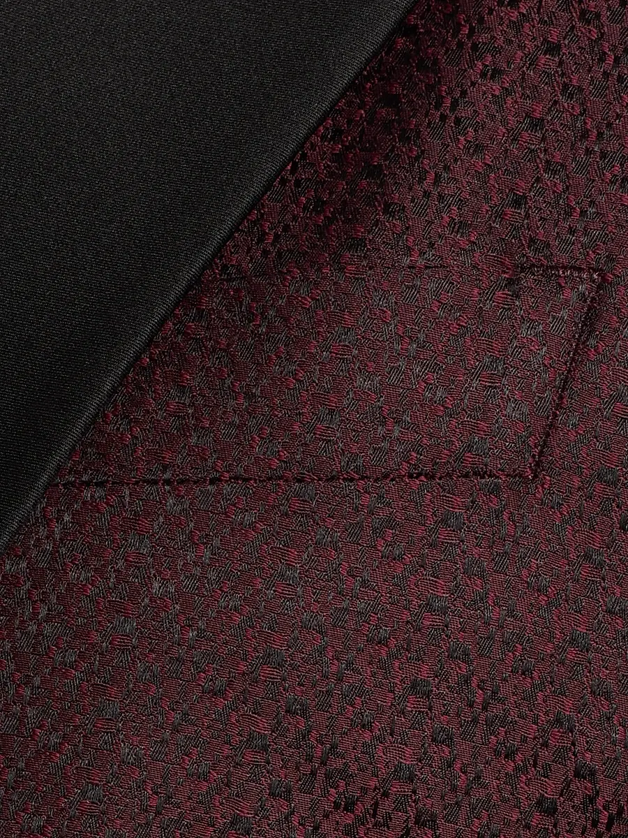 Giorgio Armani Men's Printed Dinner Jacket - Dark Red | Thumbnail 7 Giorgio Armani Men's Printed Dinner Jacket - Dark Red | Thumbnail 7