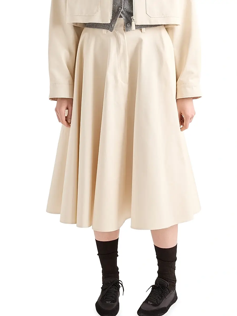 Prada Women's Chino Midi-Skirt | Thumbnail 2 Prada Women's Chino Midi-Skirt | Thumbnail 2