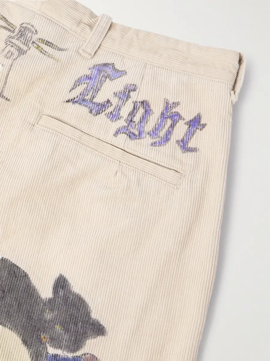 KAPITAL Memorial Paint Straight-Leg Printed Cotton-Corduroy Shorts - Men | Thumbnail 5 KAPITAL Memorial Paint Straight-Leg Printed Cotton-Corduroy Shorts - Men | Thumbnail 5