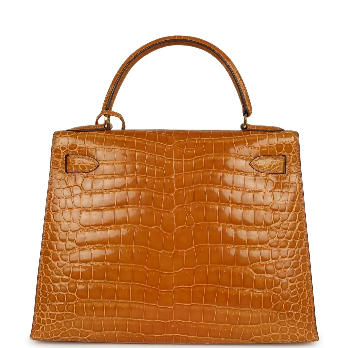 HERMÈS Vintage Hermes Kelly Sellier 28 Saffron Porosus Crocodile Gold Hardware | Thumbnail 5 HERMÈS Vintage Hermes Kelly Sellier 28 Saffron Porosus Crocodile Gold Hardware | Thumbnail 5