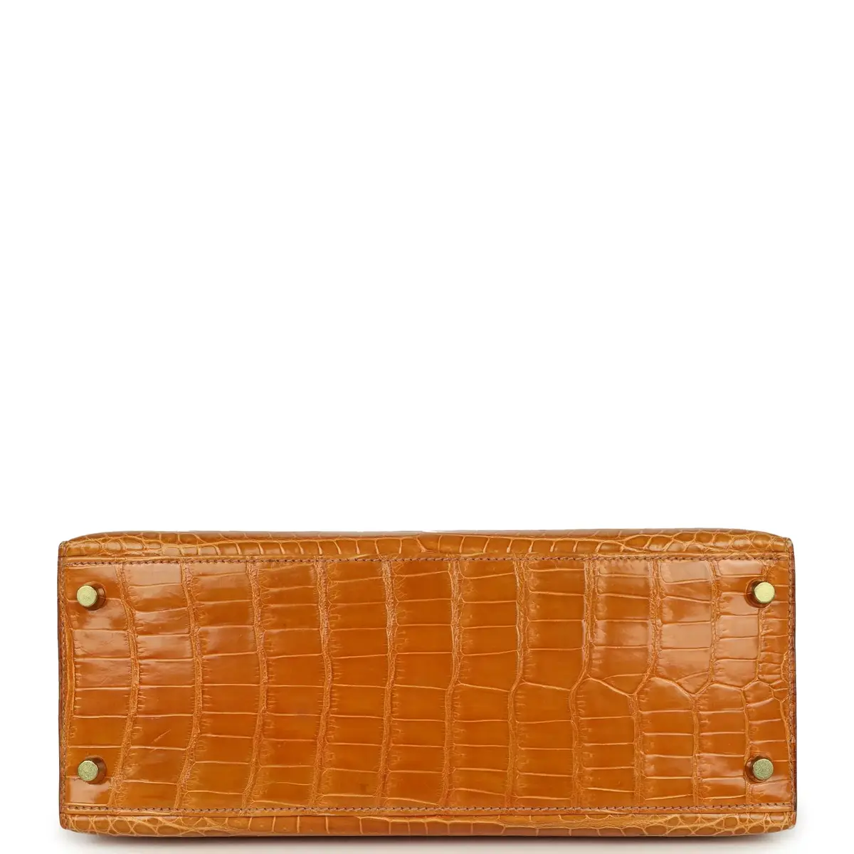 HERMÈS Vintage Hermes Kelly Sellier 28 Saffron Porosus Crocodile Gold Hardware | Thumbnail 6 HERMÈS Vintage Hermes Kelly Sellier 28 Saffron Porosus Crocodile Gold Hardware | Thumbnail 6