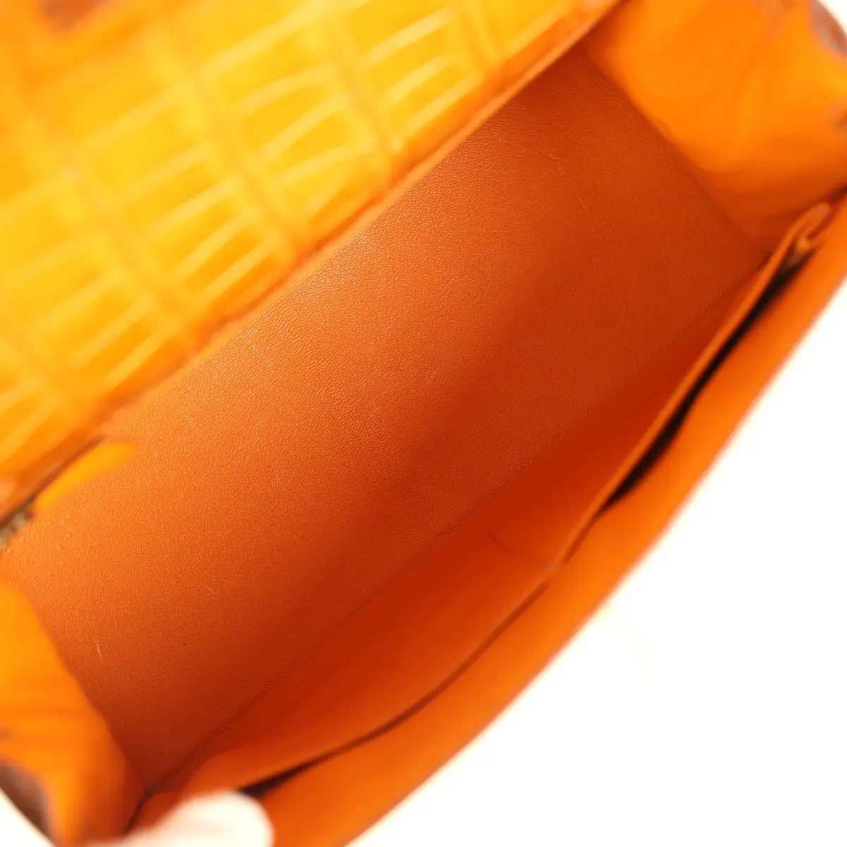 HERMÈS Vintage Hermes Kelly Sellier 28 Saffron Porosus Crocodile Gold Hardware | Thumbnail 8 HERMÈS Vintage Hermes Kelly Sellier 28 Saffron Porosus Crocodile Gold Hardware | Thumbnail 8