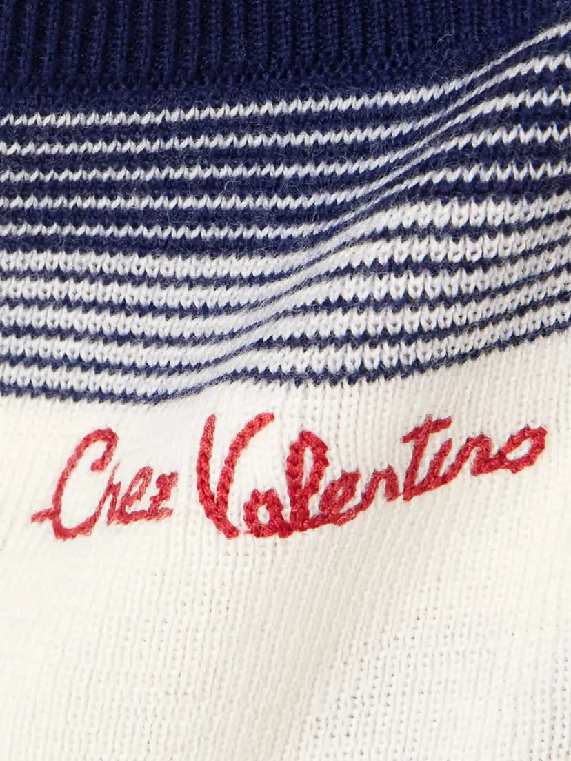 Valentino Garavani Embroidered Striped Wool Tank Top | Thumbnail 4