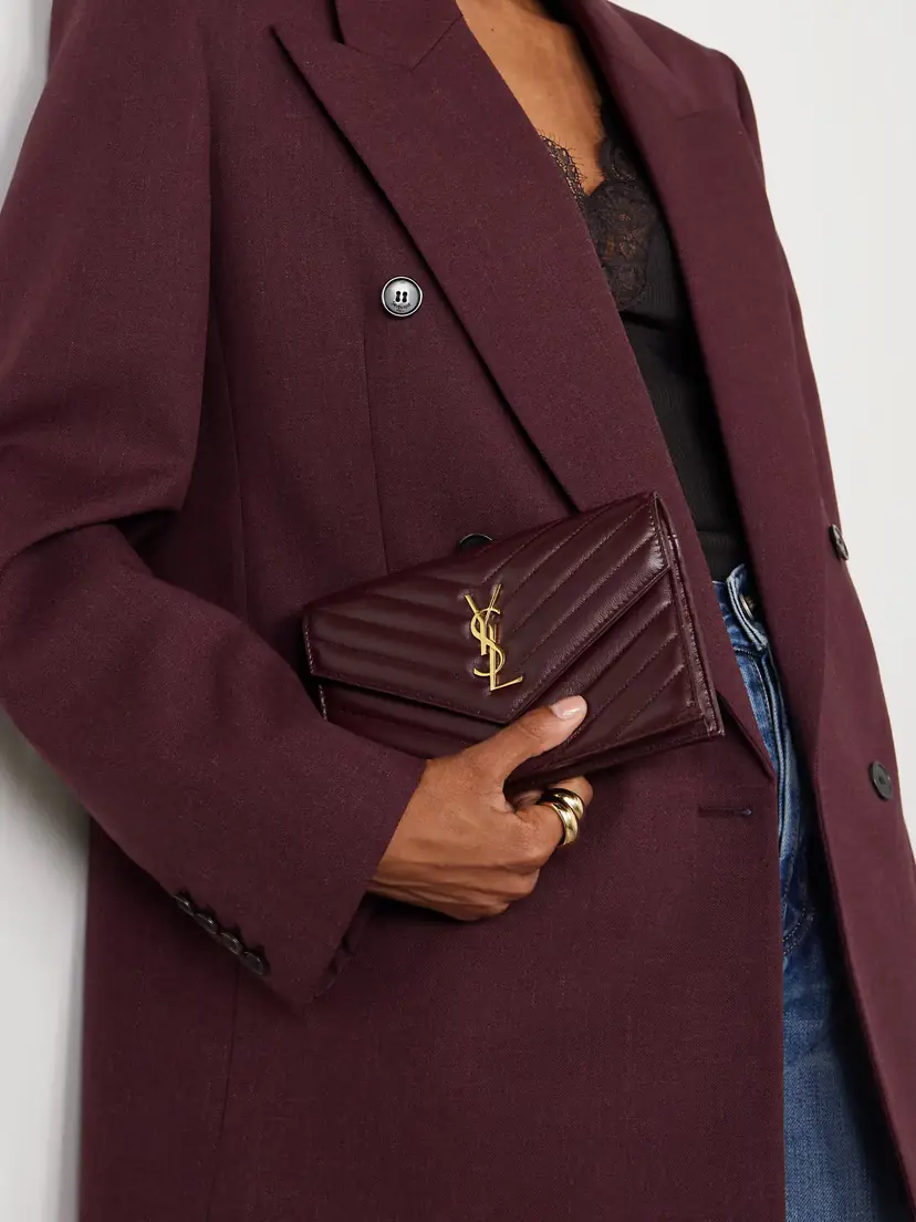 Saint Laurent Cassandre Mini Matelassé Leather Chain Wallet | Thumbnail 6 Saint Laurent Cassandre Mini Matelassé Leather Chain Wallet | Thumbnail 6