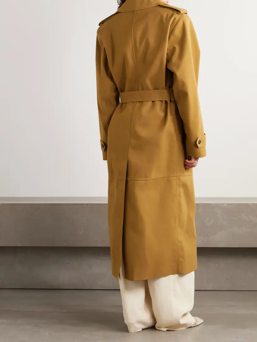 Stella McCartney Oversized Double-breasted Belted Brushed Trench Coat | Thumbnail 4 Stella McCartney Oversized Double-breasted Belted Brushed Trench Coat | Thumbnail 4